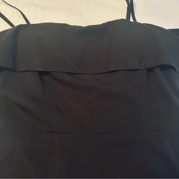 J.O.A. Dress Black Off the Shoulder Ruffle Front LBD Fit and Flare size Medium - Picture 13 of 16